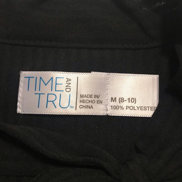 Time and Tru, Semi Sheer/Chiffon Baby Doll Top - Picture 7 of 8